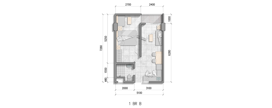 Denah 1BR